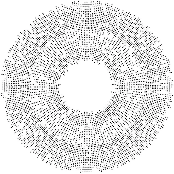 Cercles Aléatoires Points Mouchetures Taches Rousseur Élément Concentrique Circulaire Radial — Image vectorielle