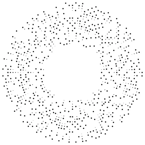 Cercles Aléatoires Points Mouchetures Taches Rousseur Élément Concentrique Circulaire Radial — Image vectorielle