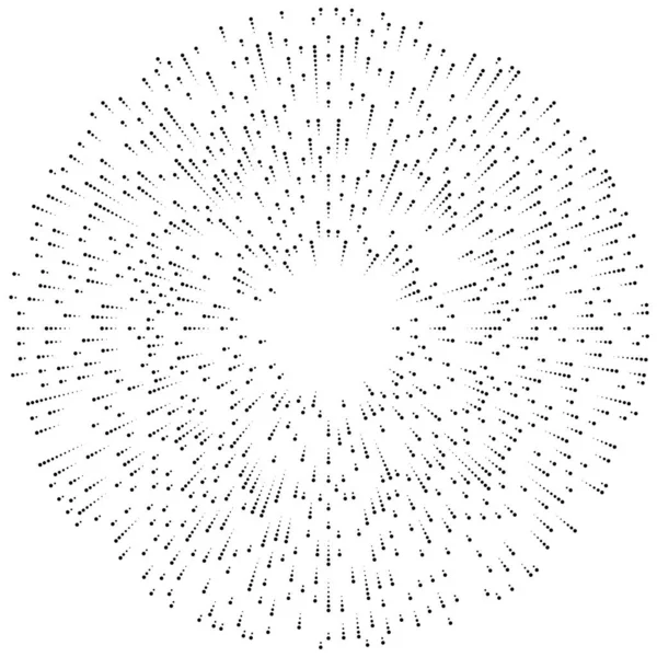 Coloré Cercles Aléatoires Colorés Points Mouchetures Taches Rousseur Élément Concentrique — Image vectorielle