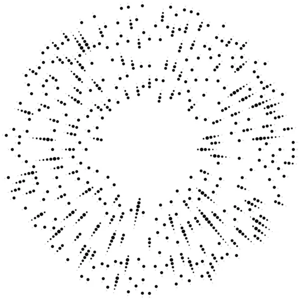 Cercles Aléatoires Points Mouchetures Taches Rousseur Élément Concentrique Circulaire Radial — Image vectorielle