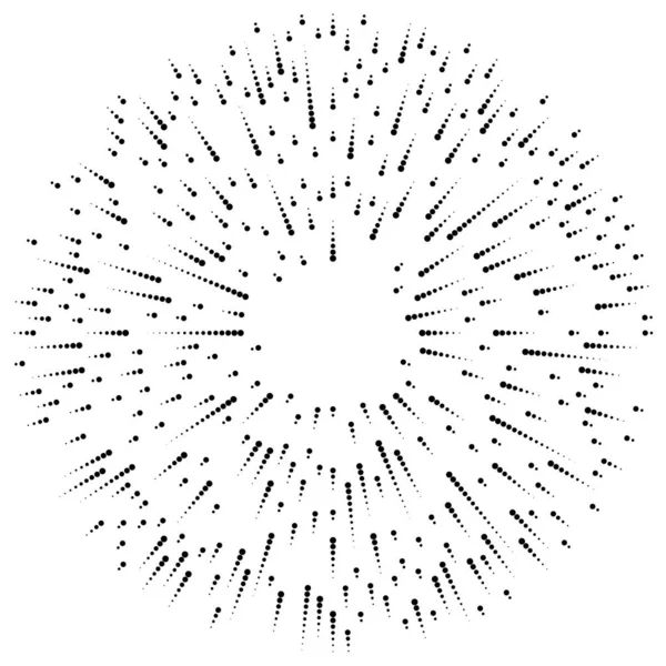 Cercles Aléatoires Points Mouchetures Taches Rousseur Élément Concentrique Circulaire Radial — Image vectorielle