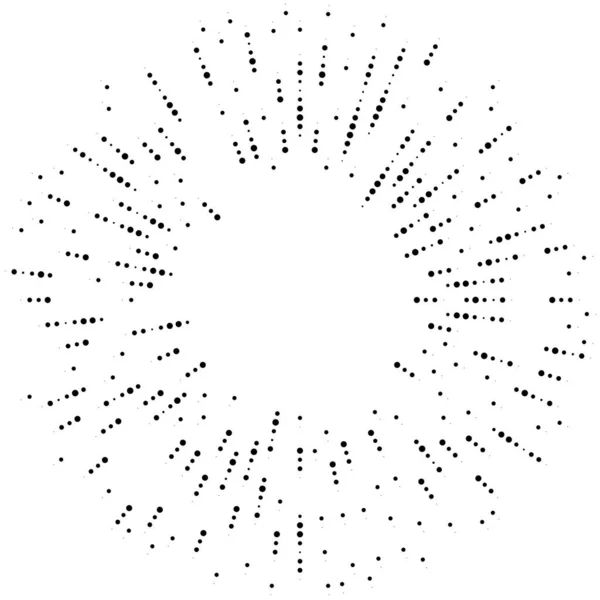 Cercles Aléatoires Points Mouchetures Taches Rousseur Élément Concentrique Circulaire Radial — Image vectorielle