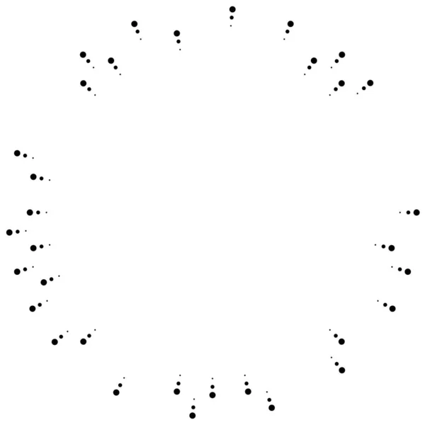 Zufällige Kreise Punkte Flecken Und Sommersprossen Konzentrisches Kreisförmiges Und Radiales — Stockvektor