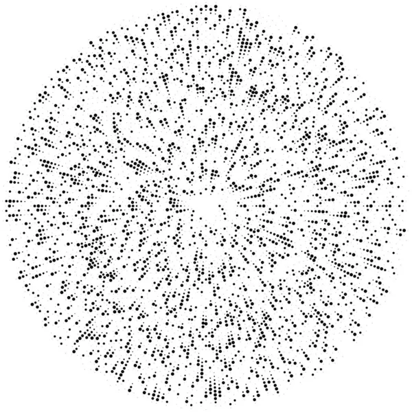 Cercles Aléatoires Points Mouchetures Taches Rousseur Élément Concentrique Circulaire Radial — Image vectorielle