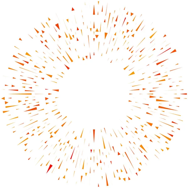 Radikal, yayılan çizgiler. Radyasyon, patlama, parıltı, parıltı ve parıltı efekti. Soyut patlama, aurora, aura etkisi stok vektör çizimi, klip- sanat grafikleri.