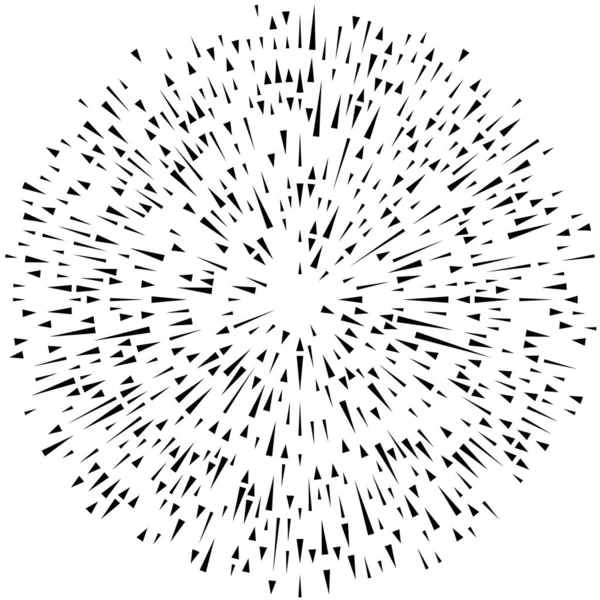 Linee Radiali Radianti Radiazioni Esplosione Scintillio Abbagliamento Effetto Luccichio Esplosione — Vettoriale Stock