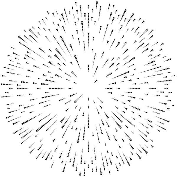Radikal, yayılan çizgiler. Radyasyon, patlama, parıltı, parıltı ve parıltı efekti. Soyut patlama, aurora, aura etkisi stok vektör çizimi, klip- sanat grafikleri.