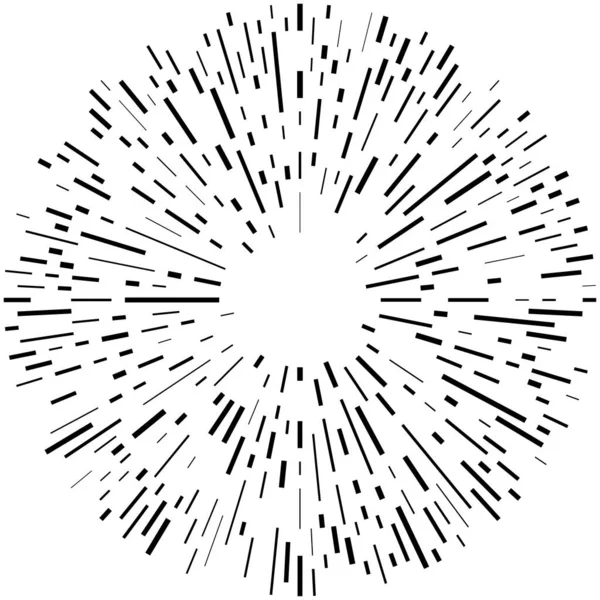 Radiale Strahlende Linien Strahlung Explosion Funkeln Blendung Und Glitzereffekt Abstrakte — Stockvektor
