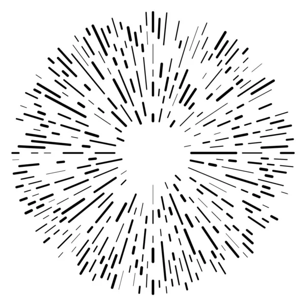 Radikal, yayılan çizgiler. Radyasyon, patlama, parıltı, parıltı ve parıltı efekti. Soyut patlama, aurora, aura etkisi stok vektör çizimi, klip- sanat grafikleri.