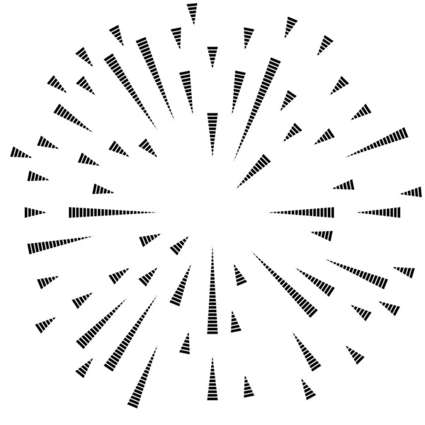 Linee Radiali Radianti Radiazioni Esplosione Scintillio Abbagliamento Effetto Luccichio Esplosione — Vettoriale Stock