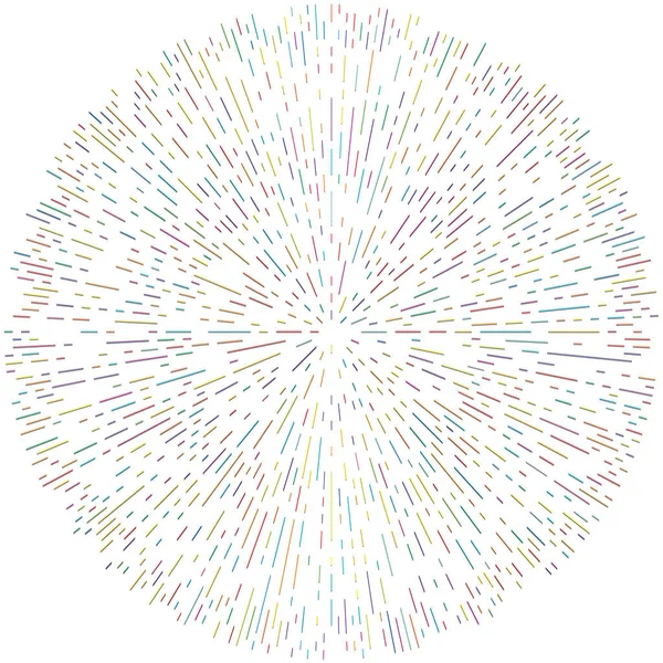 Radikal, yayılan çizgiler. Radyasyon, patlama, parıltı, parıltı ve parıltı efekti. Soyut patlama, aurora, aura etkisi stok vektör çizimi, klip- sanat grafikleri.