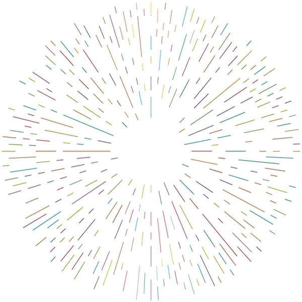 Radikal, yayılan çizgiler. Radyasyon, patlama, parıltı, parıltı ve parıltı efekti. Soyut patlama, aurora, aura etkisi stok vektör çizimi, klip- sanat grafikleri.