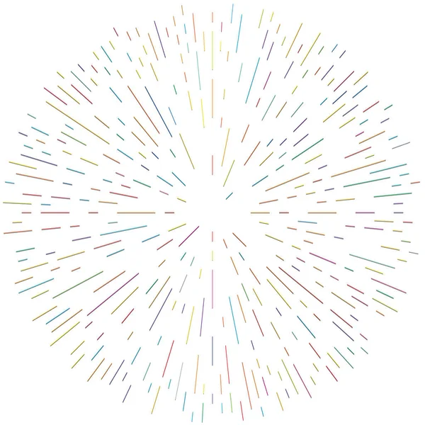 Radikal, yayılan çizgiler. Radyasyon, patlama, parıltı, parıltı ve parıltı efekti. Soyut patlama, aurora, aura etkisi stok vektör çizimi, klip- sanat grafikleri.
