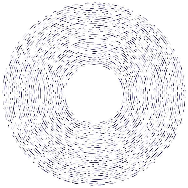 Bunte Kreisförmige Konzentrische Segmentierte Kreise Radiale Strahlende Ringe Abstrakte Geometrische — Stockvektor