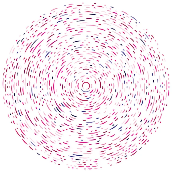 Renkli dairesel, eşmerkezli çemberler. Radyal, yayılan halkalar. Soyut geometrik çember şekli, tasarım elemanı. Girdaplar, girdaplar, girdaplar, girdaplar, girdaplar, girdaplar ve girdaplar.
