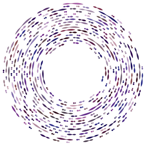 Cerchi Colorati Circolari Concentrici Segmentati Anelli Radiali Radianti Forma Astratta — Vettoriale Stock