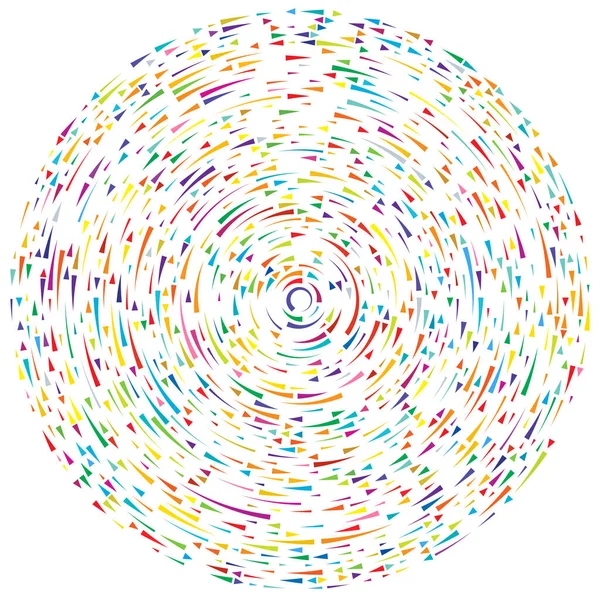 Renkli dairesel, eşmerkezli çemberler. Radyal, yayılan halkalar. Soyut geometrik çember şekli, tasarım elemanı. Girdaplar, girdaplar, girdaplar, girdaplar, girdaplar, girdaplar ve girdaplar.