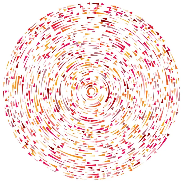 Cercles Segmentés Circulaires Concentriques Colorés Anneaux Radiaux Rayonnants Forme Abstraite — Image vectorielle