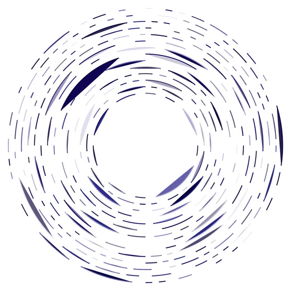 Círculos Circulares Concéntricos Segmentados Anillos Radiales Forma Círculo Geométrico Abstracto — Archivo Imágenes Vectoriales