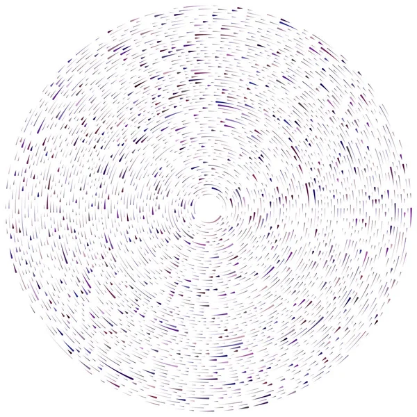 Círculos Circulares Concéntricos Segmentados Anillos Radiales Forma Círculo Geométrico Abstracto — Vector de stock