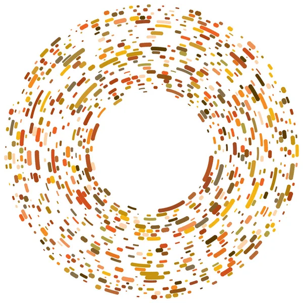 Renkli, renkli rastgele daireler, noktalar, benekler ve çiller konsantre, dairesel ve dairesel elementler. Noktacılık, noktacılık rastgele polikrom yarım ton daireler stok vektör çizimi, klip- sanat grafikleri