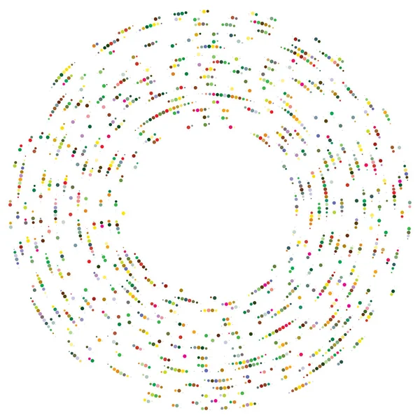 Círculos Aleatorios Coloridos Coloridos Puntos Motas Pecas Elemento Concéntrico Circular — Archivo Imágenes Vectoriales