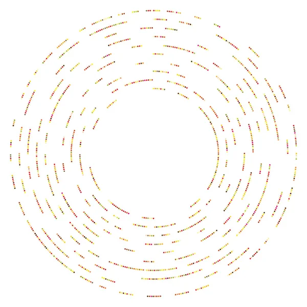 Цветные Цветные Случайные Круги Точки Пятна Веснушки Концентрический Круговой Радиальный — стоковый вектор