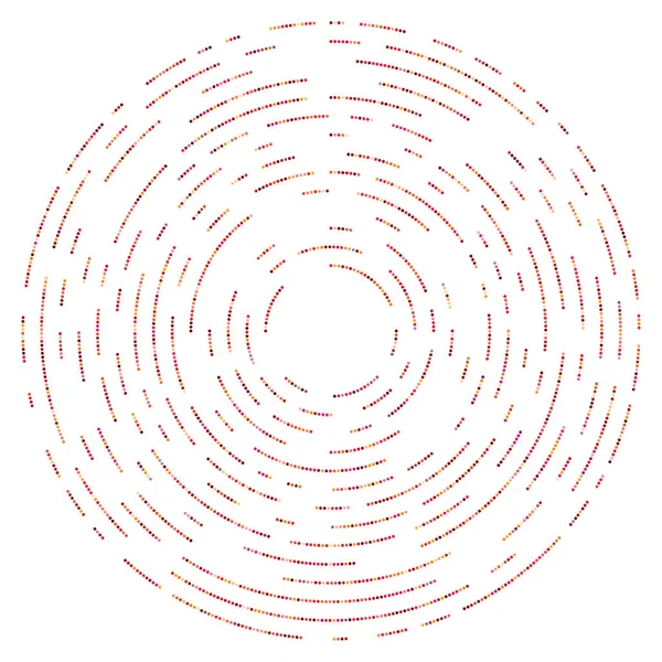 Renkli, renkli rastgele daireler, noktalar, benekler ve çiller konsantre, dairesel ve dairesel elementler. Noktacılık, noktacılık rastgele polikrom yarım ton daireler stok vektör çizimi, klip- sanat grafikleri
