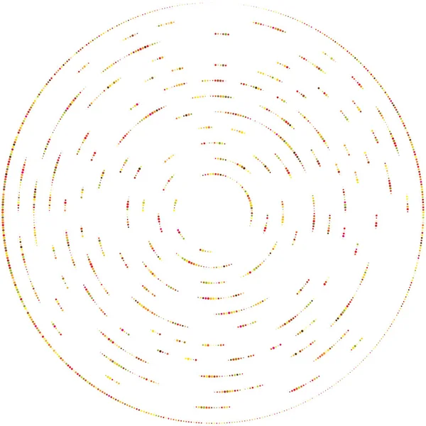 Círculos Aleatórios Coloridos Coloridos Pontos Manchas Sardas Elemento Concêntrico Circular —  Vetores de Stock