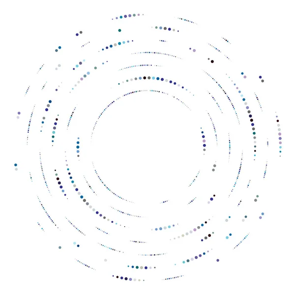 Círculos Aleatórios Coloridos Coloridos Pontos Manchas Sardas Elemento Concêntrico Circular —  Vetores de Stock