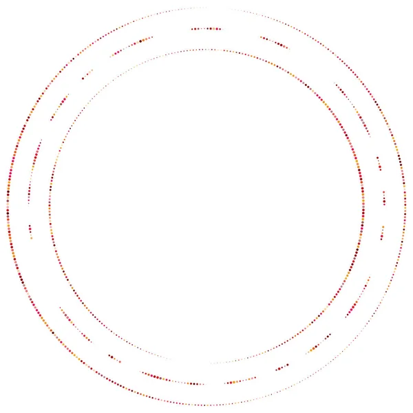 Círculos Aleatorios Coloridos Coloridos Puntos Motas Pecas Elemento Concéntrico Circular — Vector de stock