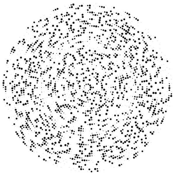Renkli, renkli rastgele daireler, noktalar, benekler ve çiller konsantre, dairesel ve dairesel elementler. Noktacılık, noktacılık rastgele polikrom yarım ton daireler stok vektör çizimi, klip- sanat grafikleri