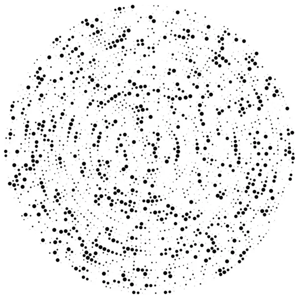 Renkli, renkli rastgele daireler, noktalar, benekler ve çiller konsantre, dairesel ve dairesel elementler. Noktacılık, noktacılık rastgele polikrom yarım ton daireler stok vektör çizimi, klip- sanat grafikleri