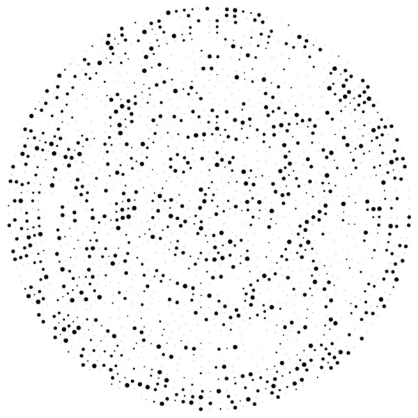 カラフルな 色のランダムな円 ドット 斑点やそばかす同心円状 円形および放射状の要素 ポインティリスト ポインティリズムランダム多色ハーフトーン円ストックベクトルイラスト クリップアートグラフィック — ストックベクタ