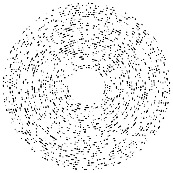 Renkli, renkli rastgele daireler, noktalar, benekler ve çiller konsantre, dairesel ve dairesel elementler. Noktacılık, noktacılık rastgele polikrom yarım ton daireler stok vektör çizimi, klip- sanat grafikleri