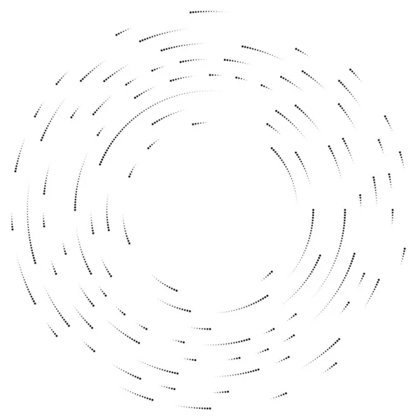 Coloré Cercles Aléatoires Colorés Points Mouchetures Taches Rousseur Élément Concentrique — Image vectorielle