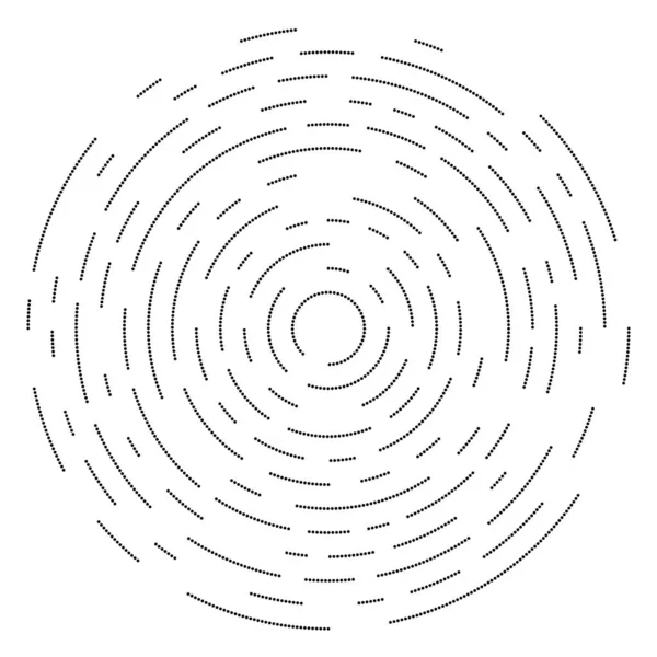 Renkli, renkli rastgele daireler, noktalar, benekler ve çiller konsantre, dairesel ve dairesel elementler. Noktacılık, noktacılık rastgele polikrom yarım ton daireler stok vektör çizimi, klip- sanat grafikleri