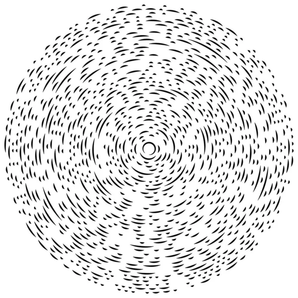 Барвисті Кругові Концентричні Сегментовані Кола Радіальні Випромінюючі Кільця Абстрактна Геометрична — стоковий вектор