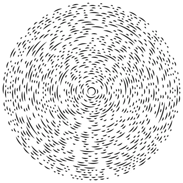 Bunte Kreisförmige Konzentrische Segmentierte Kreise Radiale Strahlende Ringe Abstrakte Geometrische — Stockvektor