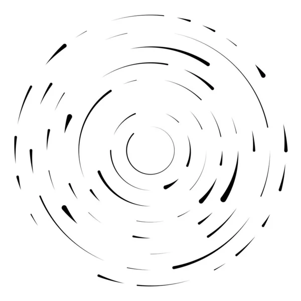 Kleurrijke Ronde Concentrische Gesegmenteerde Cirkels Radiaal Stralende Ringen Abstracte Geometrische — Stockvector