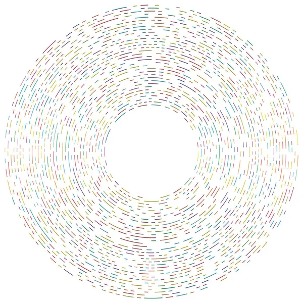 Renkli dairesel, eşmerkezli çemberler. Radyal, yayılan halkalar. Soyut geometrik çember şekli, tasarım elemanı. Girdaplar, girdaplar, girdaplar, girdaplar, girdaplar, girdaplar ve girdaplar.