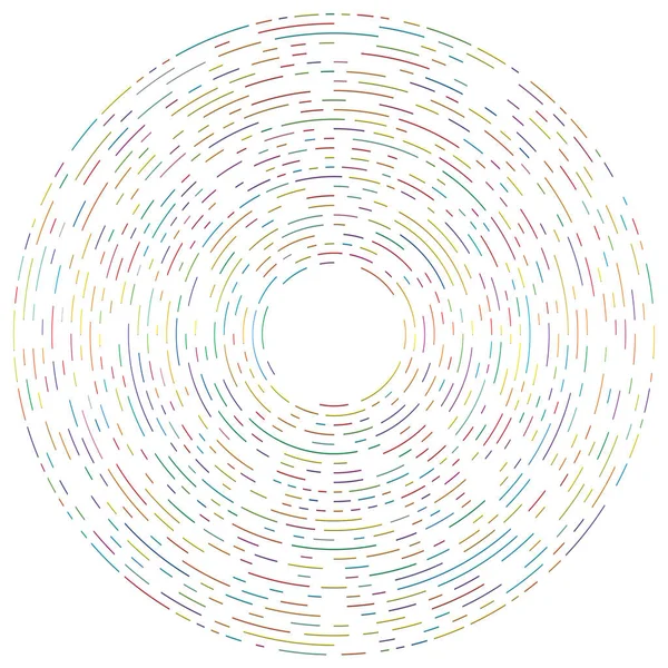Renkli dairesel, eşmerkezli çemberler. Radyal, yayılan halkalar. Soyut geometrik çember şekli, tasarım elemanı. Girdaplar, girdaplar, girdaplar, girdaplar, girdaplar, girdaplar ve girdaplar.