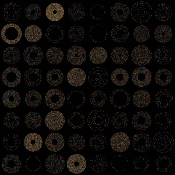 Renkli dairesel, eşmerkezli çemberler. Radyal, yayılan halkalar. Soyut geometrik çember şekli, tasarım elemanı. Girdaplar, girdaplar, girdaplar, girdaplar, girdaplar, girdaplar ve girdaplar.