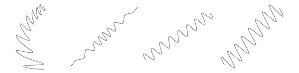 Vlnité Vlnící Vlnité Linie Křivky Jantarové Čáry Obloukové Efekty Curl — Stockový vektor