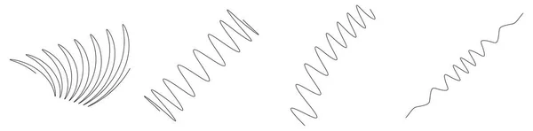Волнистые Машущие Волнистые Линии Кривая Камбер Линии Эффекта Дуги Линии — стоковый вектор
