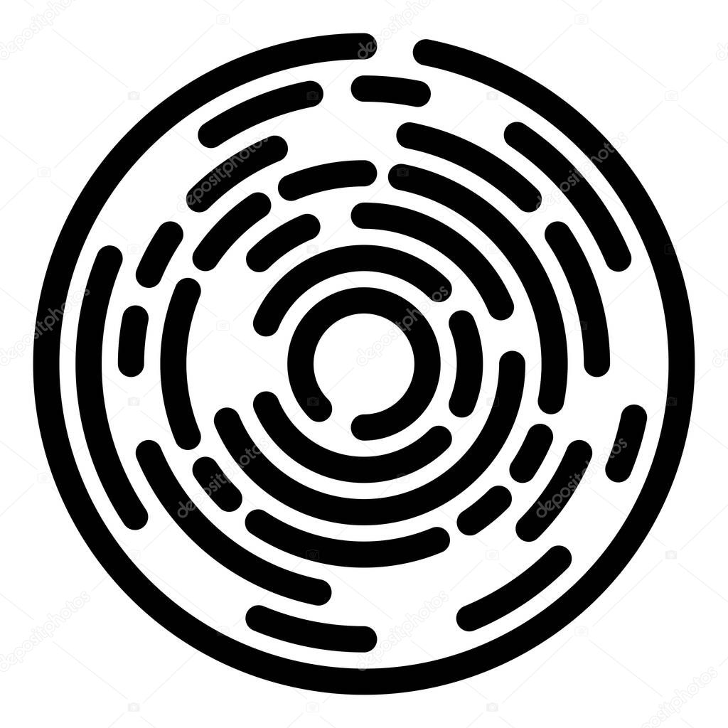 Circular, concentric segmented circles, rings. Abstract geometric circle. Spiral, swirl, twirl. Random rotation circles  stock vector illustration, clip-art graphics.