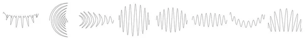 Wellenförmige Winkende Wogende Linien Kurve Sturz Bogeneffektlinien Curl Camber Flex — Stockvektor