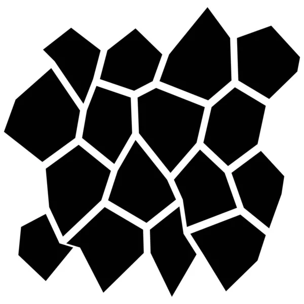 レンガの壁 レンガ造りの多角形のパターン 石の壁 建物のための石畳のテクスチャ 建設テーマストックベクトルイラスト クリップアートグラフィック — ストックベクタ