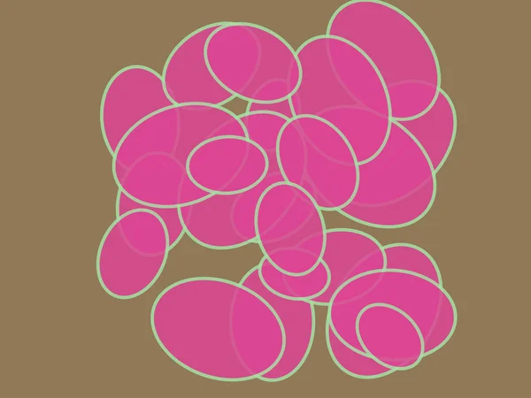 Cercles Aléatoires Ovales Ellipses Colorées Fond Abstrait Multicolore Motif Texture — Image vectorielle