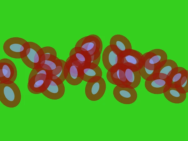 Slumpmässiga Cirklar Ovaler Ellipser Färgglada Flerfärgad Abstrakt Bakgrund Mönster Konsistens — Stock vektor